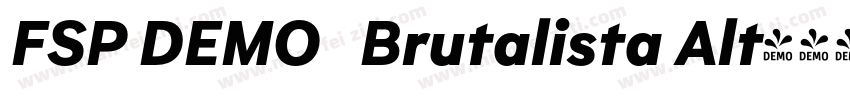 FSP DEMO   Brutalista Alt字体转换
